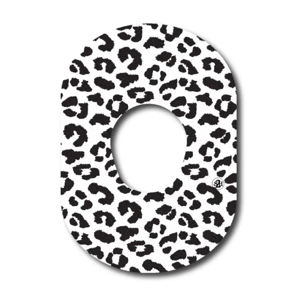 Single Patch / G7 Black and White Cheetah Skin - Dexcom G7 and Stelo