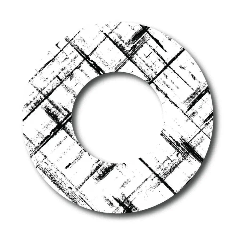 Single Patch / Libre 2 Black and White Plaid Pattern - Libre 2 and Lingo