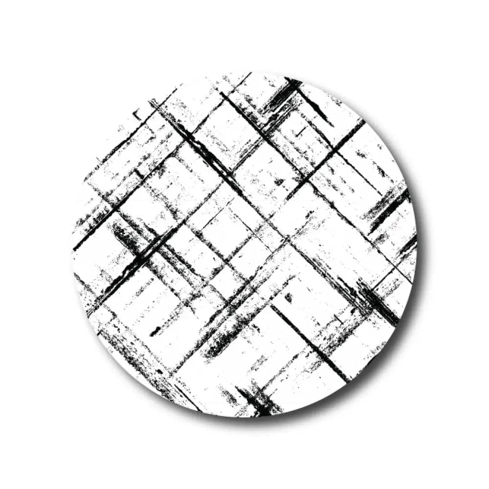 Single Patch / Libre 3 Black and White Plaid Pattern - Libre 3