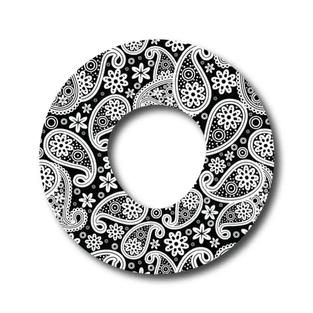 Single Patch / Infusion Set Black Paisley - Infusion Set
