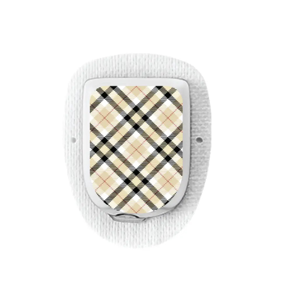 Black and Tan Plaid - Omnipod Topper Single