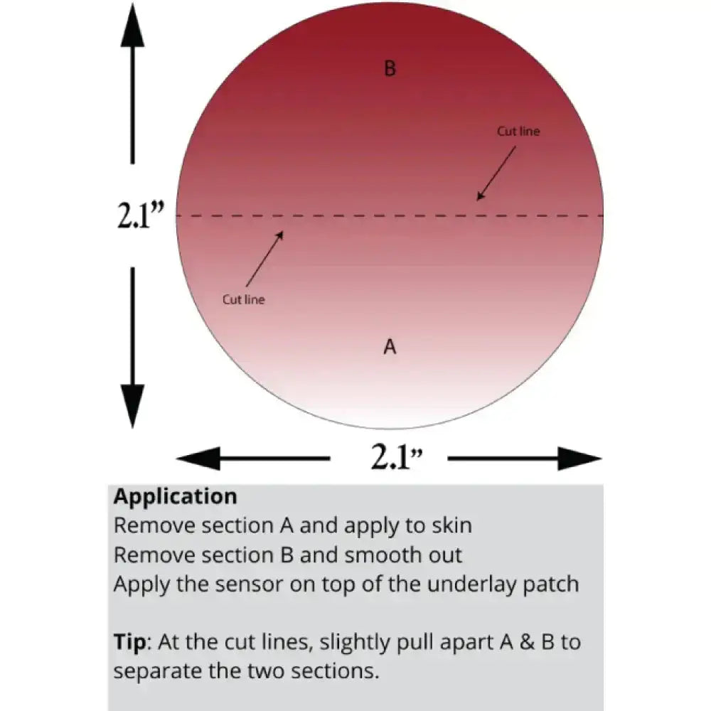 Black And Tan Underlay Patch For Sensitive Skin - Dexcom G7 Single