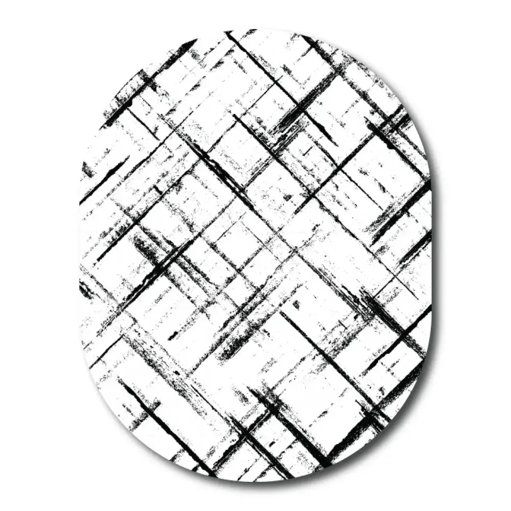 Black And White Plaid Pattern - Guardian Single Patch