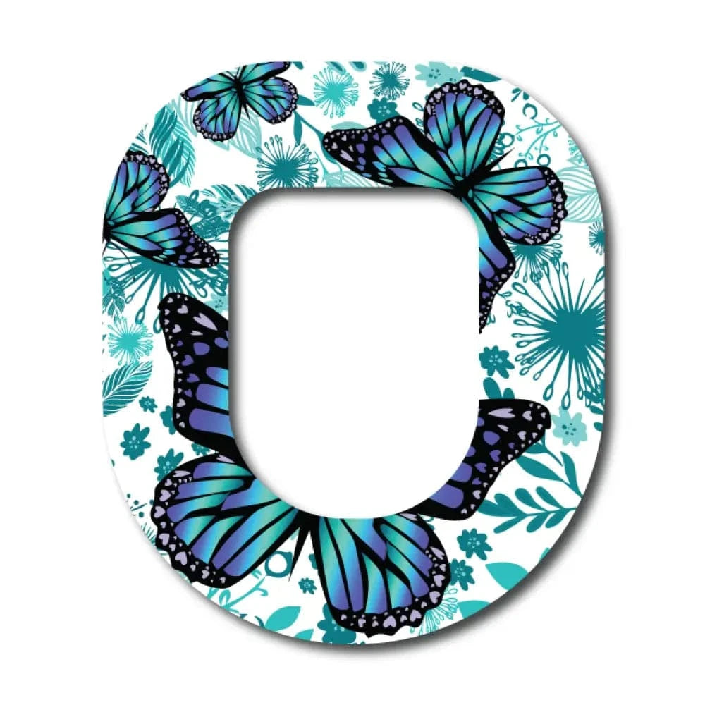 Single Patch / Omnipod Blue Butterfly - Omnipod