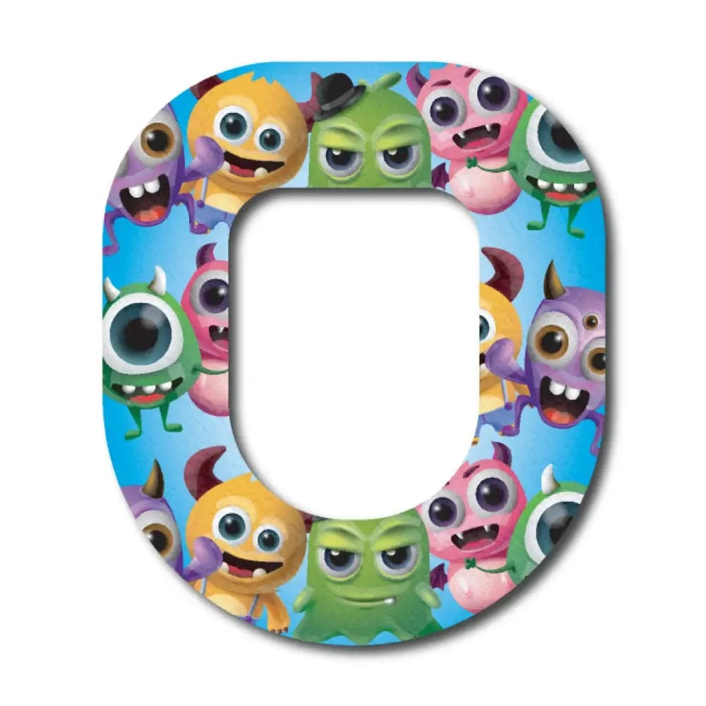 Single Patch / Omnipod Blue Monster Patch - Omnipod