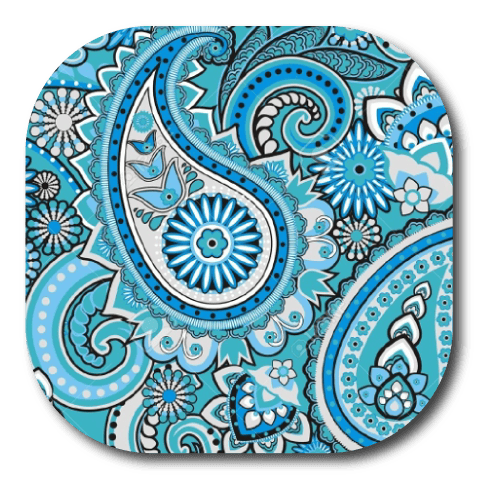 Single Patch / G7 Cover-up Blue Paisley - Dexcom G7 and Stelo Cover-up