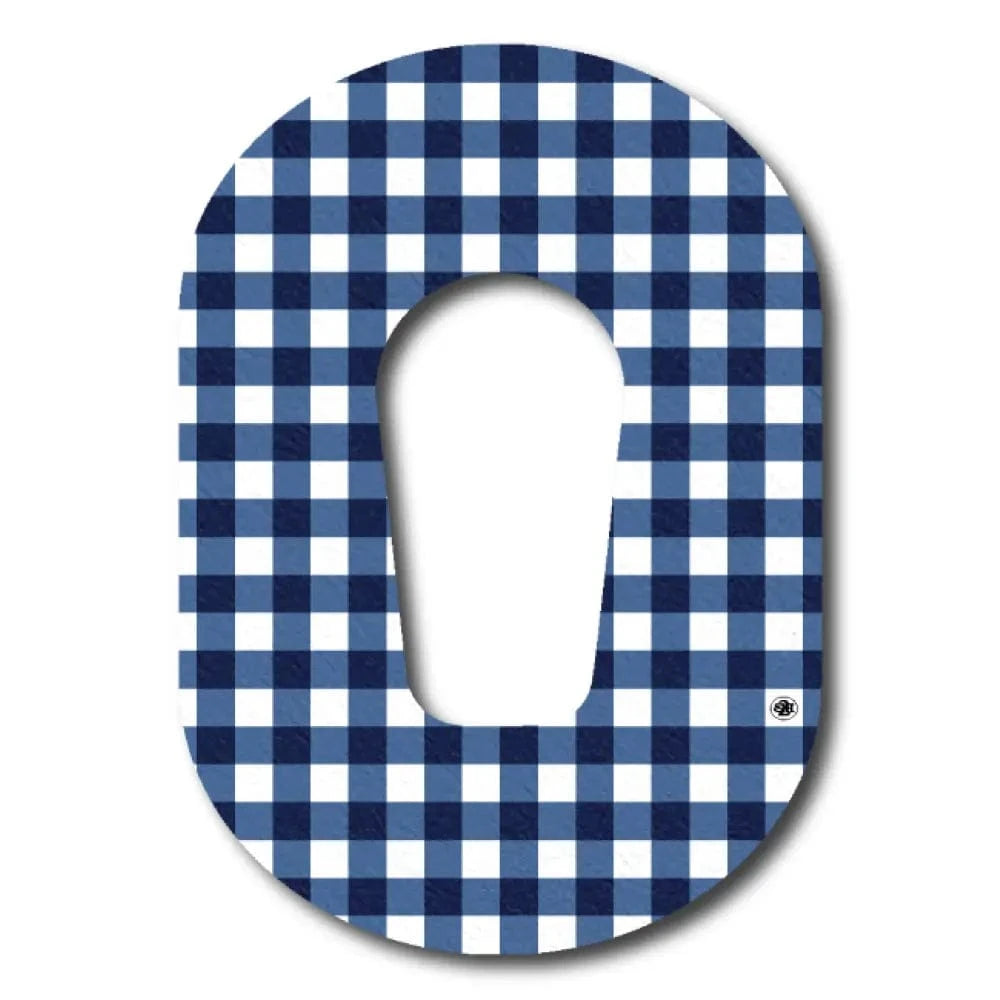 Single Patch / G6 Blue Plaid Pattern - Dexcom G6