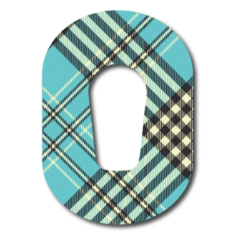 Single Patch / G6 Blue Plaid Pattern - Dexcom G6