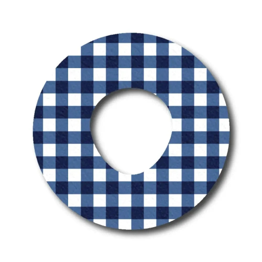 Single Patch / Infusion Set Blue Plaid Pattern - Infusion Set