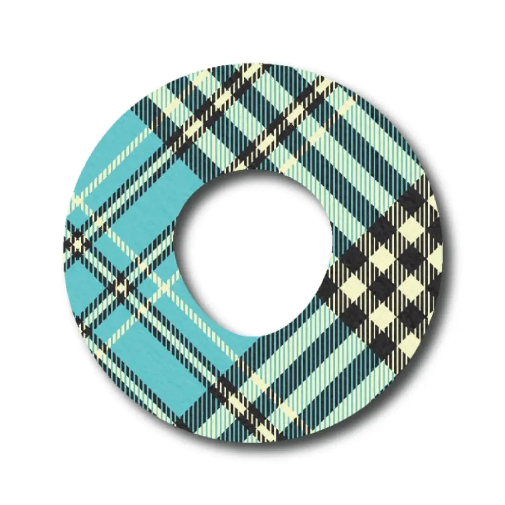 Single Patch / Infusion Set Blue Plaid Pattern - Infusion Set