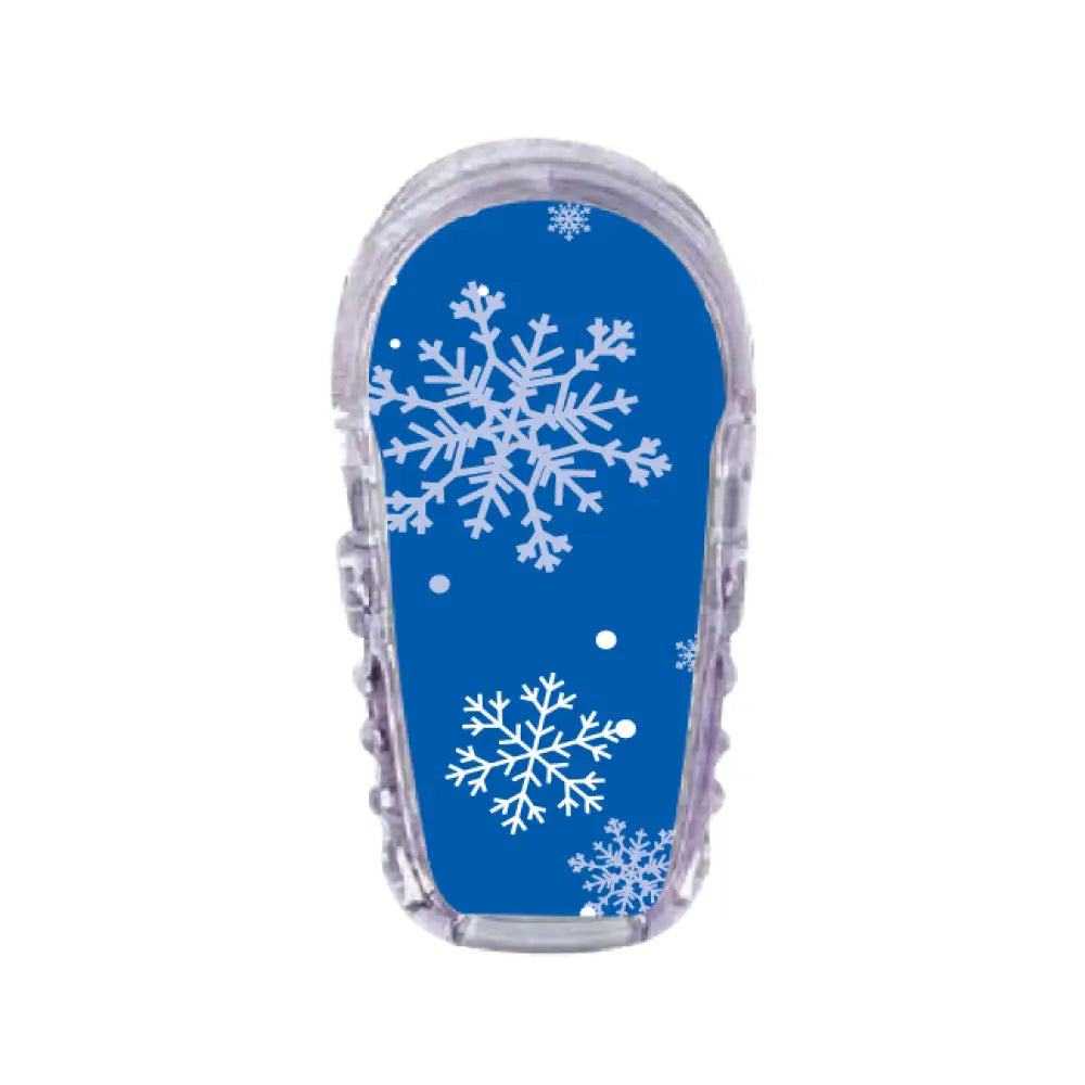 Blue Snowflake Topper - Dexcom G6 Single