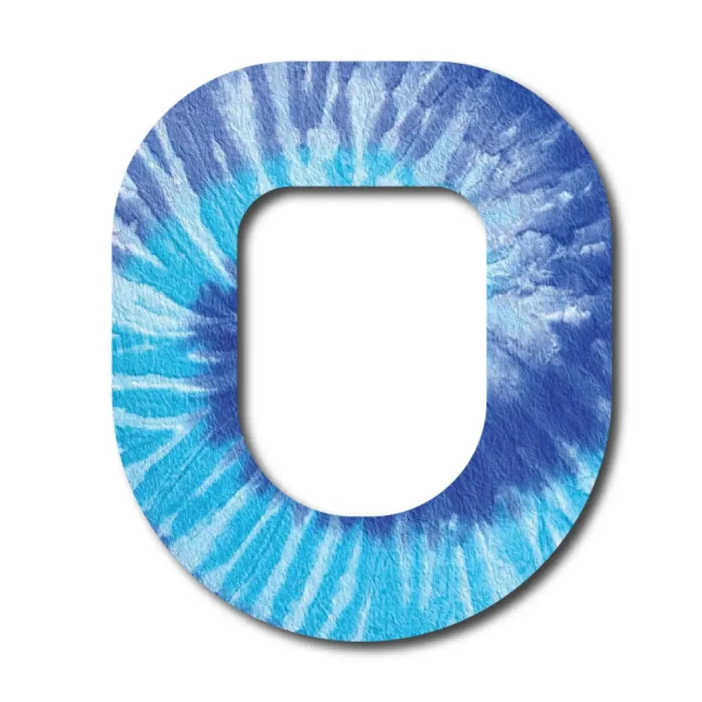 Single Patch / Omnipod Blue Tie-dye Pattern - Omnipod