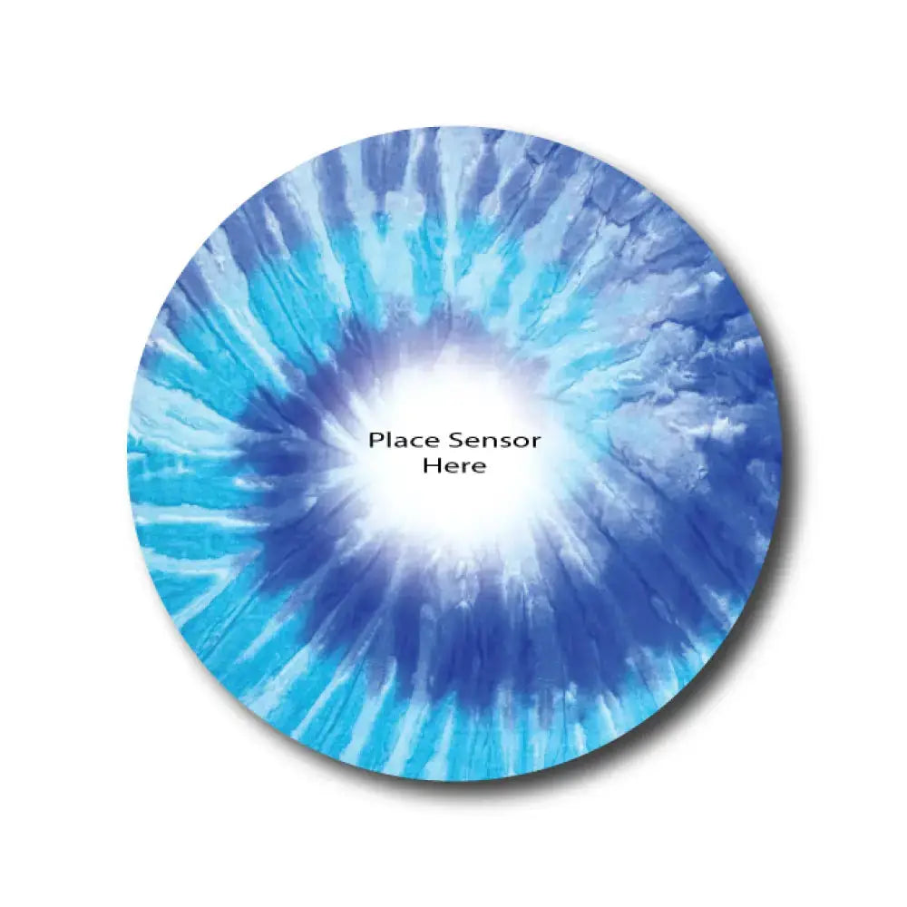 Blue Tie-dye Underlay Patch for Sensitive Skin - Dexcom G7 and Stelo Single