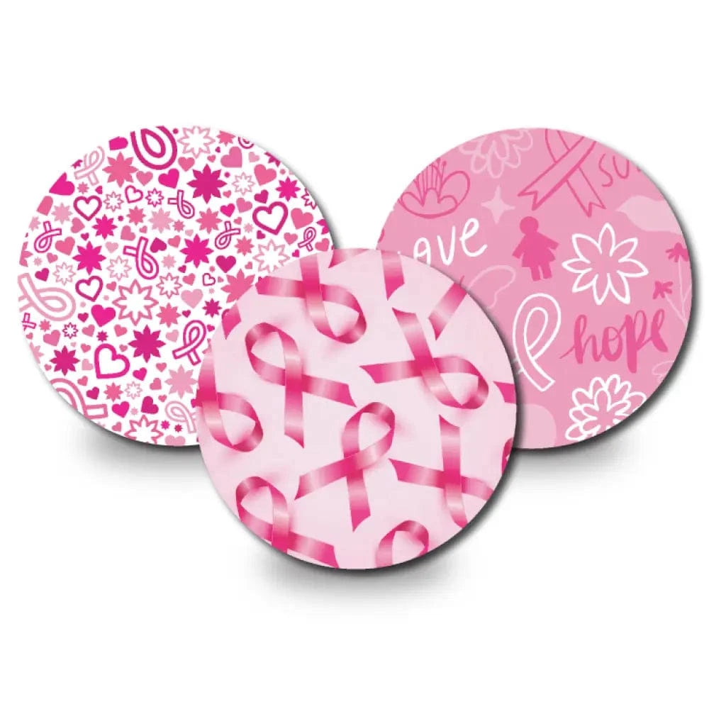 3-Pack (Set of 3 Patches) / Libre 2 Cover-up Breast Cancer Awareness Variety Pack - Libre 2 and Lingo Cover-up