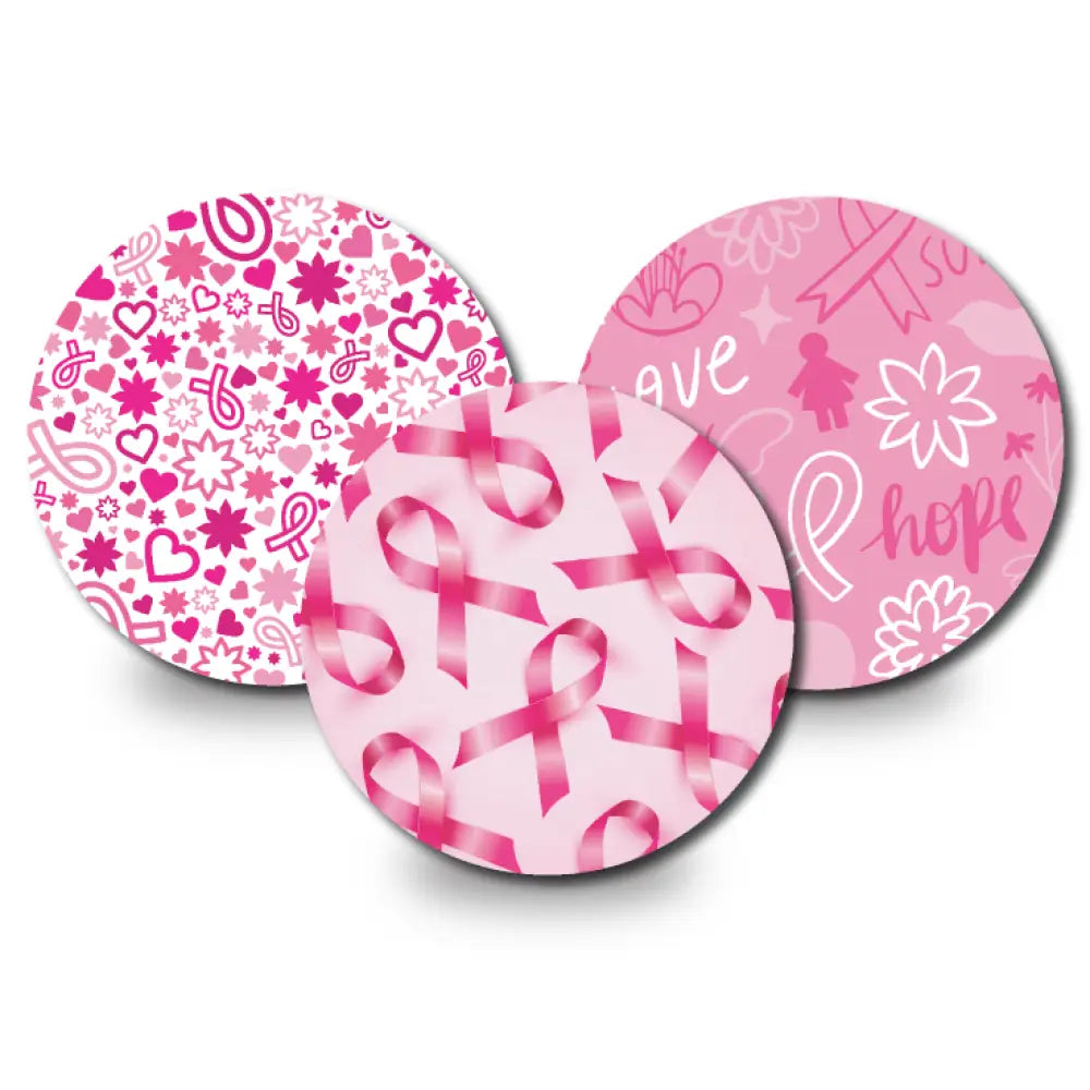 Breast Cancer Awareness Variety Pack - Libre 2 Cover - up 3 - Pack (Set of 3 Patches)