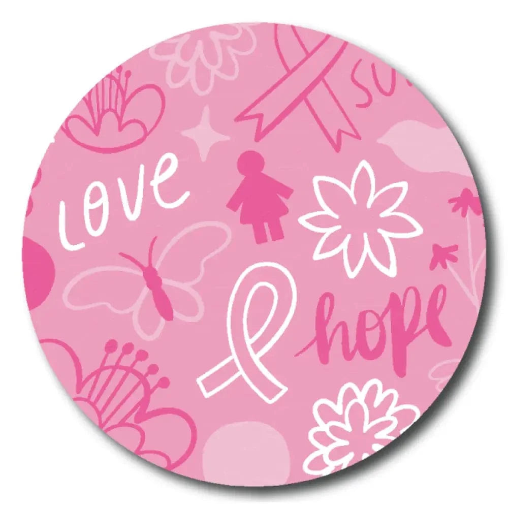 Single Patch / Libre 2 Cover-up Breast Cancer Hope and Love - Libre 2 and Lingo Cover-up