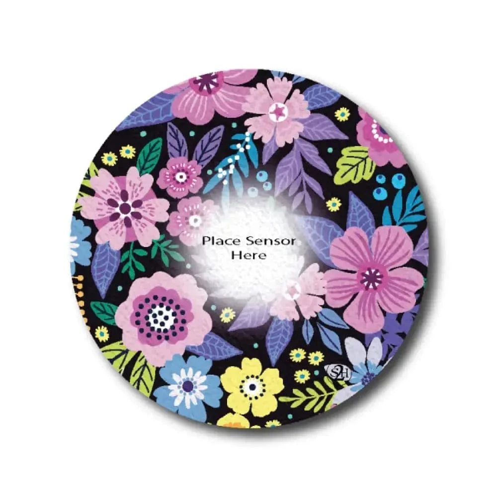 Single Patch / Libre 3 Bright Spring Flower Underlay Patch for Sensitive Skin - Libre 3