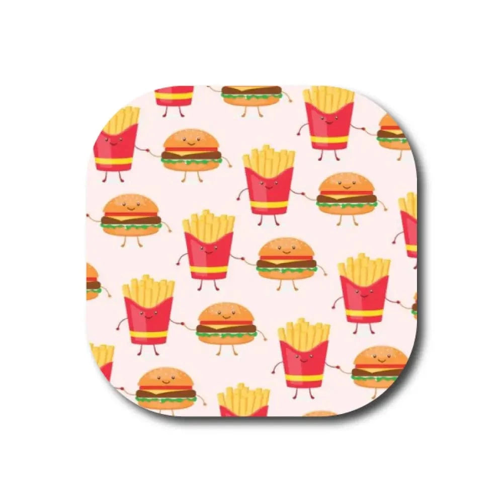 Single Patch / G7 Cover-up Burgers-n-fries - Dexcom G7 and Stelo Cover-up