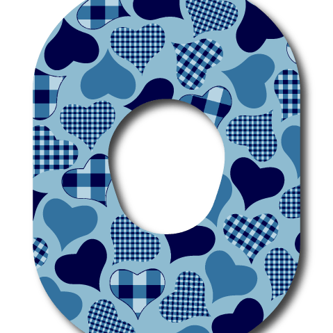 Single Patch / G7 Calming Hearts - Blue - Dexcom G7 and Stelo