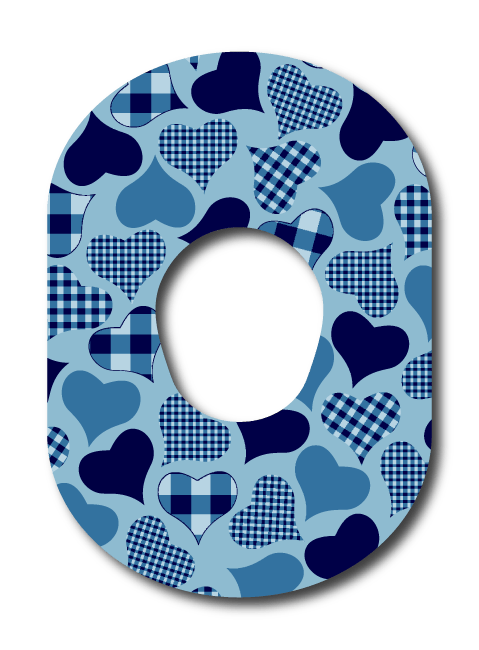 Single Patch / G7 Calming Hearts - Blue - Dexcom G7 and Stelo