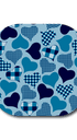 Single Patch / G7 Cover-up Calming Hearts - Blue - Dexcom G7 and Stelo Cover-up