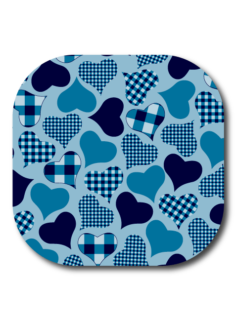 Single Patch / G7 Cover-up Calming Hearts - Blue - Dexcom G7 and Stelo Cover-up