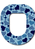 Single Patch / Omnipod Calming Hearts - Blue - Omnipod