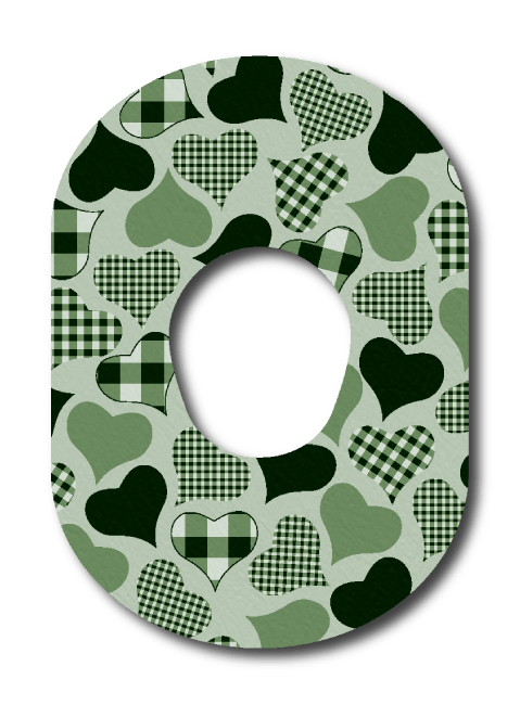Single Patch / G7 Calming Hearts - Green - Dexcom G7 and Stelo
