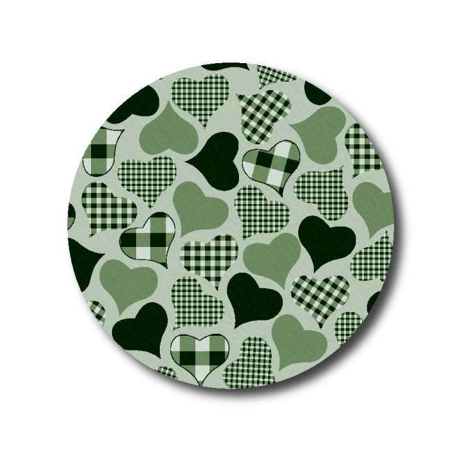 Single Patch / Libre 3 Calming Hearts - Green - Libre 3