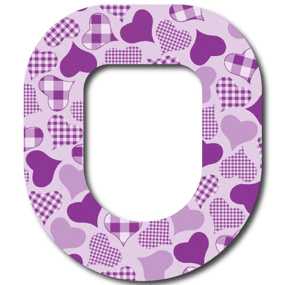 Single Patch / Omnipod Calming Hearts - Pink - Omnipod