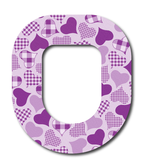 Single Patch / Omnipod Calming Hearts - Pink - Omnipod