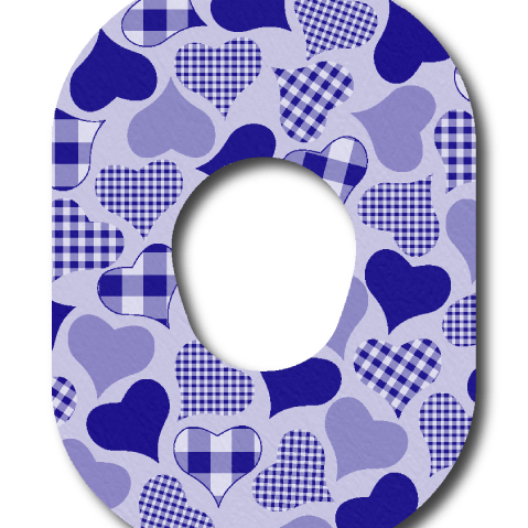 Single Patch / G7 Calming Hearts - Purple - Dexcom G7 and Stelo