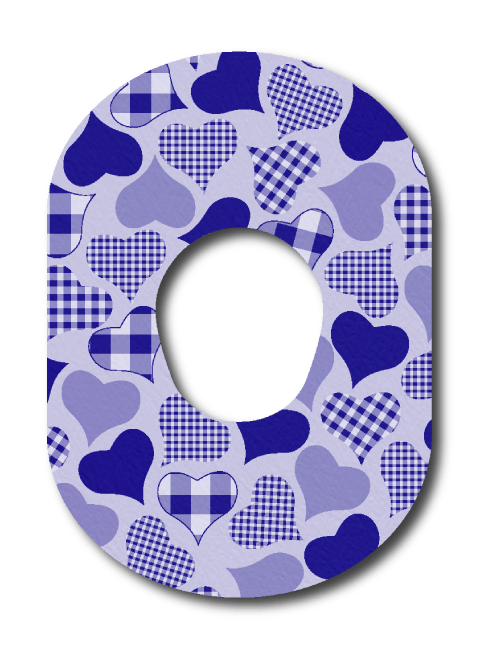 Single Patch / G7 Calming Hearts - Purple - Dexcom G7 and Stelo