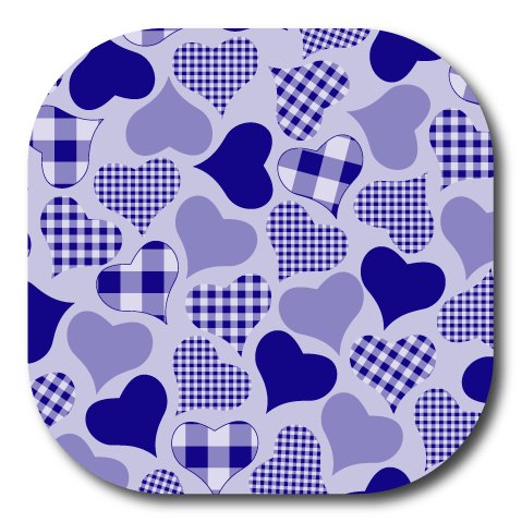 Single Patch / G7 Cover-up Calming Hearts - Purple - Dexcom G7 and Stelo Cover-up