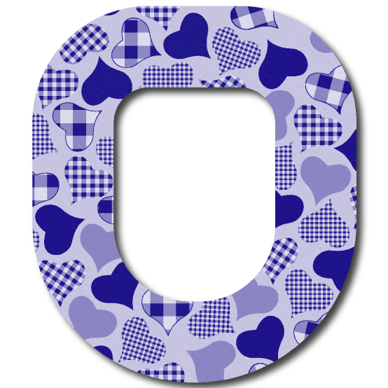 Single Patch / Omnipod Calming Hearts - Purple - Omnipod