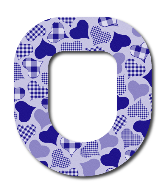 Single Patch / Omnipod Calming Hearts - Purple - Omnipod