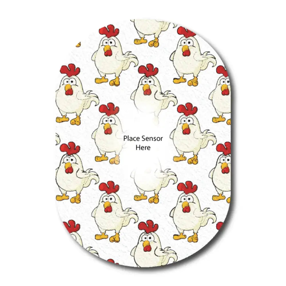 Chicken Toons Underlay Patch for Sensitive Skin - Dexcom G6 Single