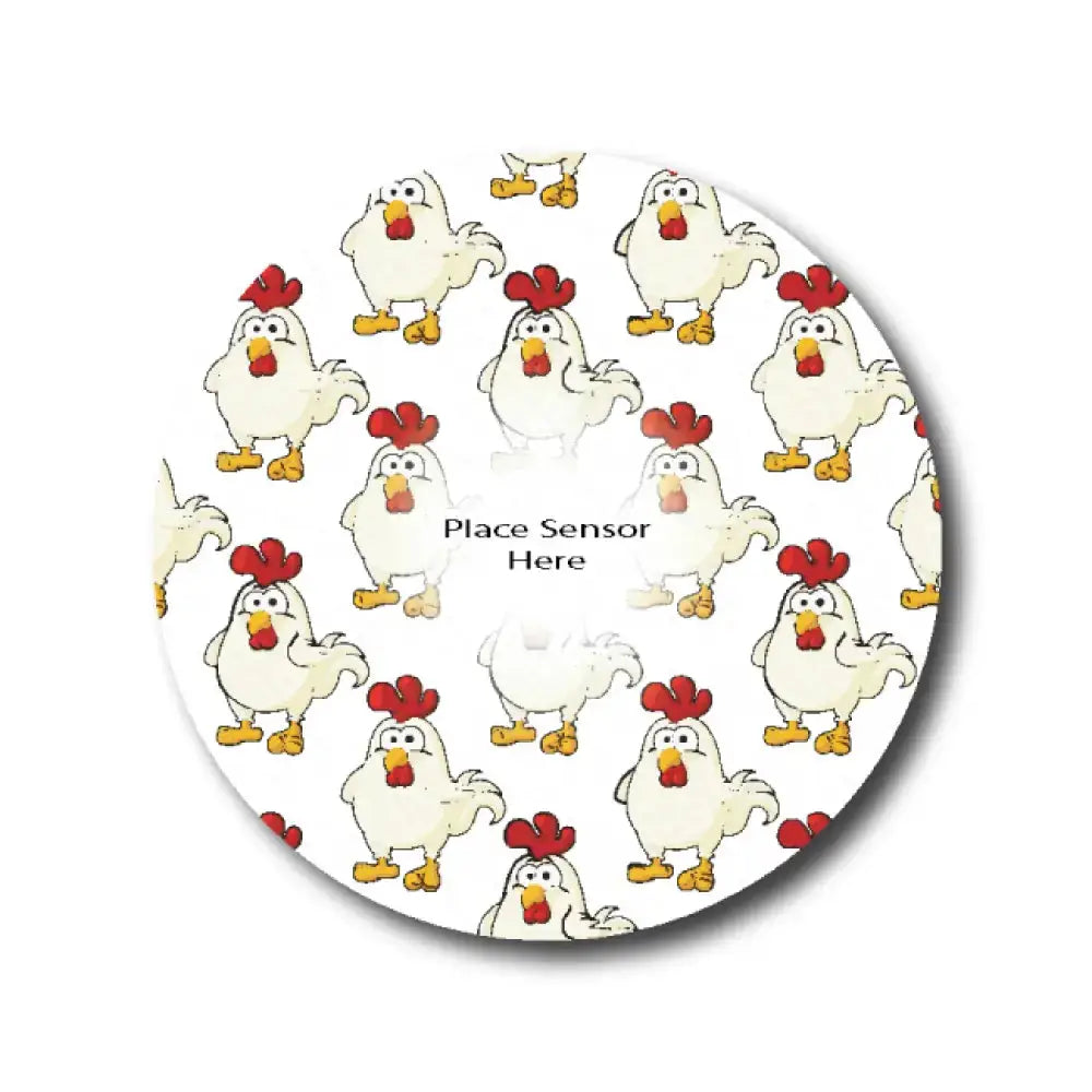 Chicken Toons Underlay Patch for Sensitive Skin - Dexcom G7 and Stelo Single