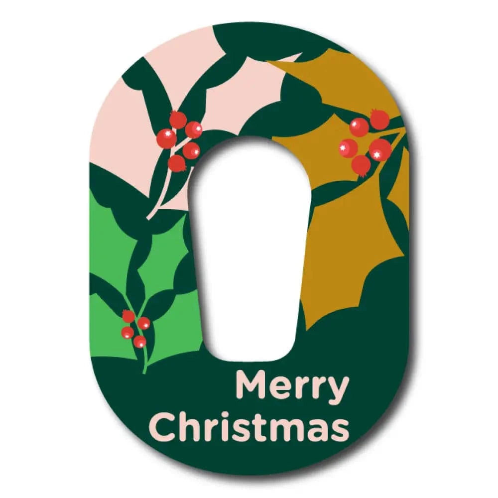 Single Patch / G6 Christmas Holly - Dexcom G6