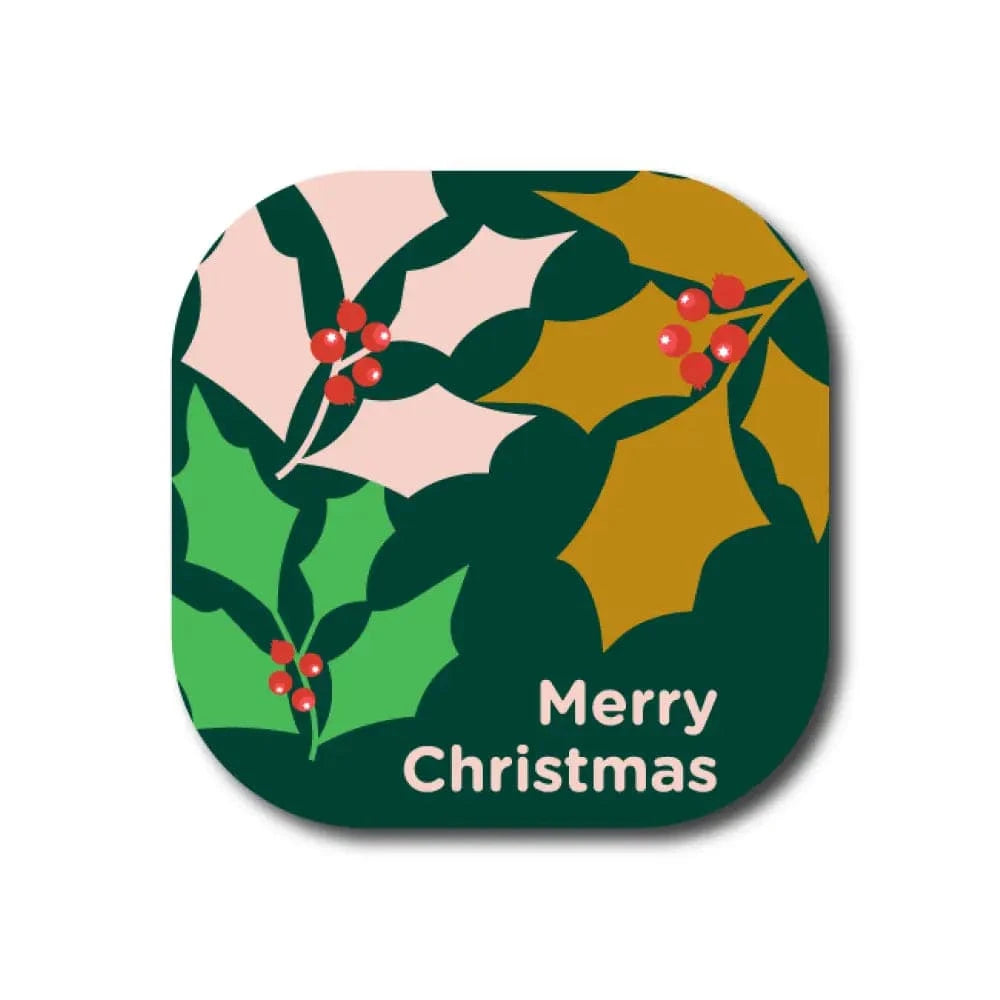 Single Patch / G7 Cover-up Christmas Holly - Dexcom G7 and Stelo Cover-up