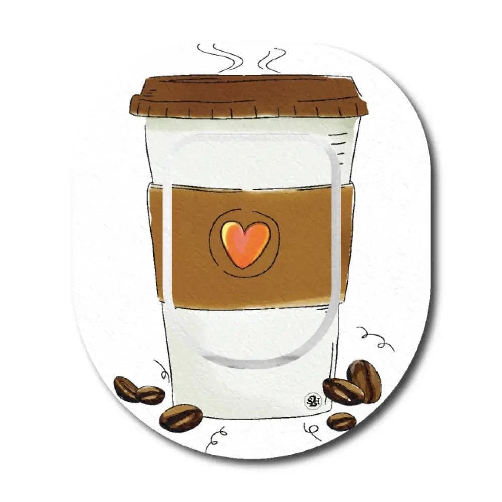 Single Patch / Omnipod Coffee Time with Topper - Omnipod
