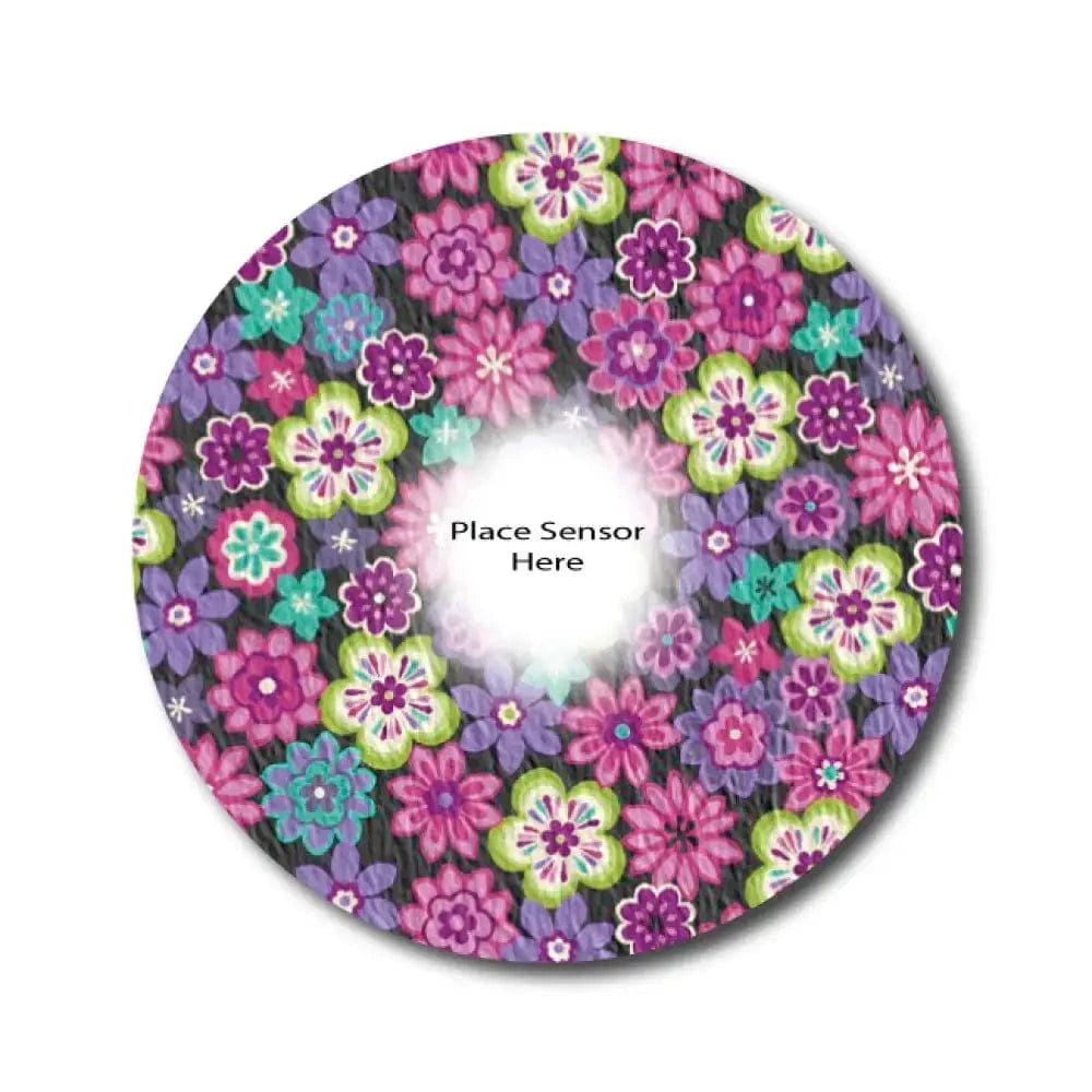 Single Patch / Libre 2 Colorful Blooms Underlay Patch for Sensitive Skin - Libre 2 and Lingo