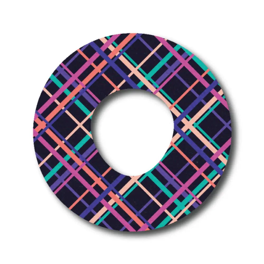 Colorful Plaid Pattern - Infusion Set Single Patch