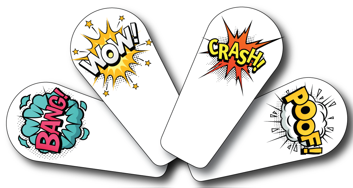 4-Pack (Set of 4 Patches) / G6 Topper Comic Busrsts - Variety Pack 1 - Dexcom G6 Topper