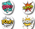 4-Pack (Set of 4 Patches) / G6 Topper Comic Busrsts - Variety Pack 1 - Dexcom G7 Topper