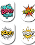 4-Pack (Set of 4 Patches) / Omnipod Comic Busrsts - Variety Pack 1 - Omnipod Topper