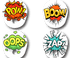 4-Pack (Set of 4 Patches) / G6 Topper Comic Busrsts - Variety Pack 2 - Dexcom G7 Topper