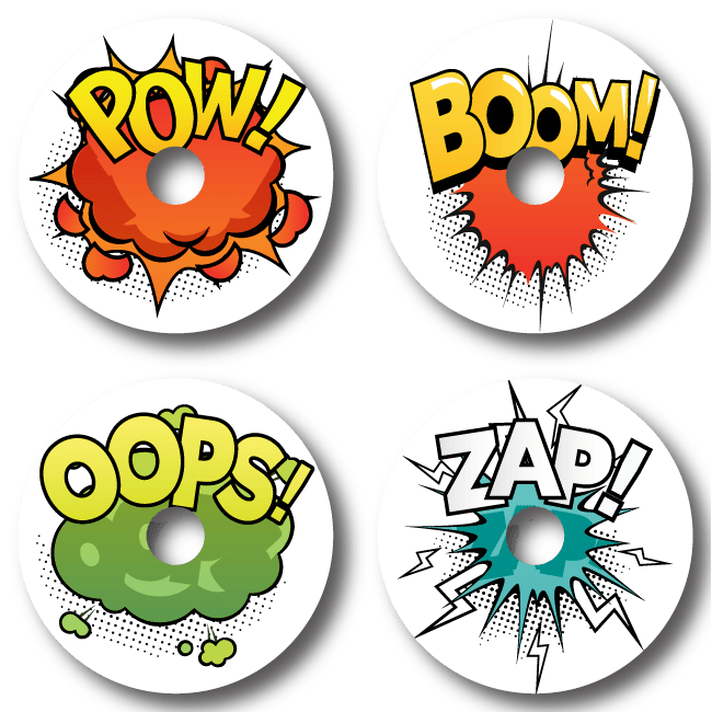 4-Pack (Set of 4 Patches) / Libre 2 Comic Busrsts - Variety Pack 2 - Libre 2 Topper