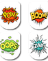 4-Pack (Set of 4 Patches) / Omnipod Comic Busrsts - Variety Pack 2 - Omnipod Topper
