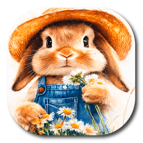 Single Patch / G7 Cover-up Country Bunny - Dexcom G7 and Stelo Cover-up